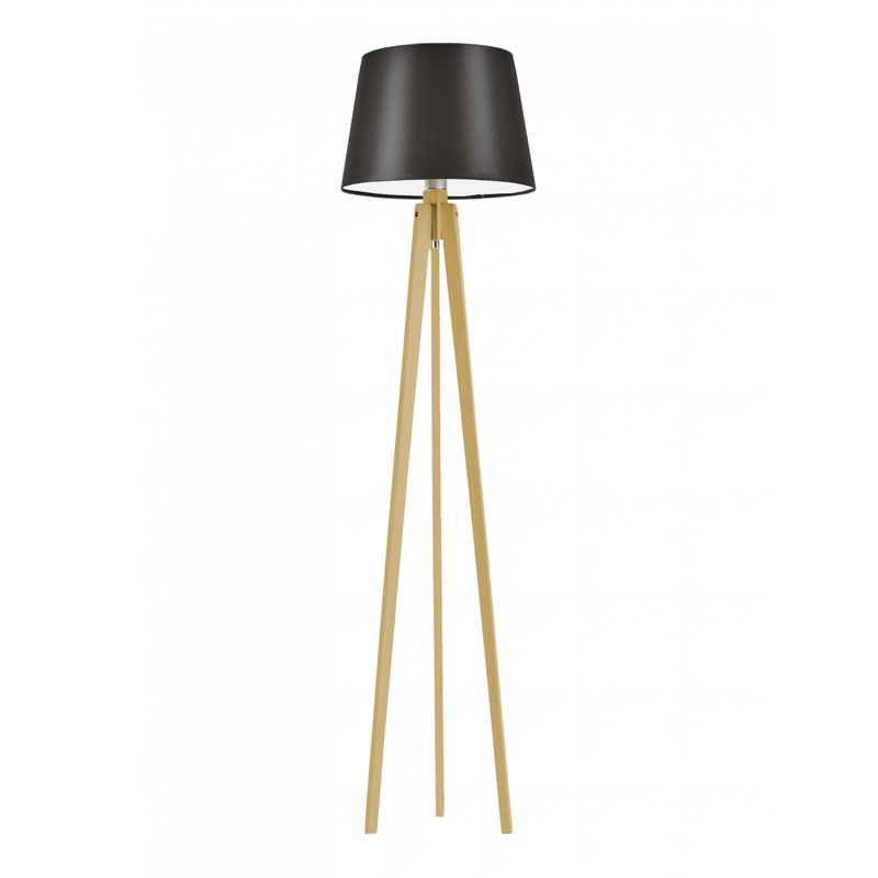 Araby 158cm Tripod Floor Lamp, Walnut, Dark Grey