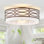 Ventilateur de plafond encastré brun de 20 po avec lumière, ventilateur de plafond Boho en cage avec lumières, télécommande à 6 vitesses pour chambre à coucher, salon, chambre de bébé