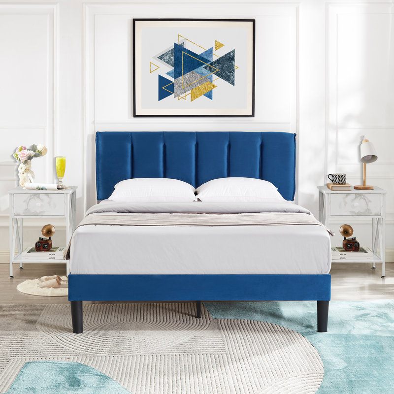 Ensemble de chambre avec lit plateforme 3 pièces Egle, Double, Blanc