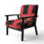 Mélange de polyester rouge / noir sélectionné
