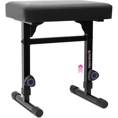  Liquid Stands Piano Bench Adjustable Stool – Music Keyboard Bench Seat for Piano Keyboard Stand with Black Padded Cushion for Musicians Piano Stool Chair (PU Leather)