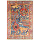 One-of-a-Kind Rectangle 5'11" X 9' Hand Knotted Area Rug