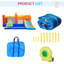 12.42' x 12.08' Bounce House with Water Slide and Air Blower
