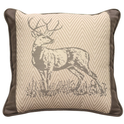Wooded River Prince Leather Pillow (18"x18")
