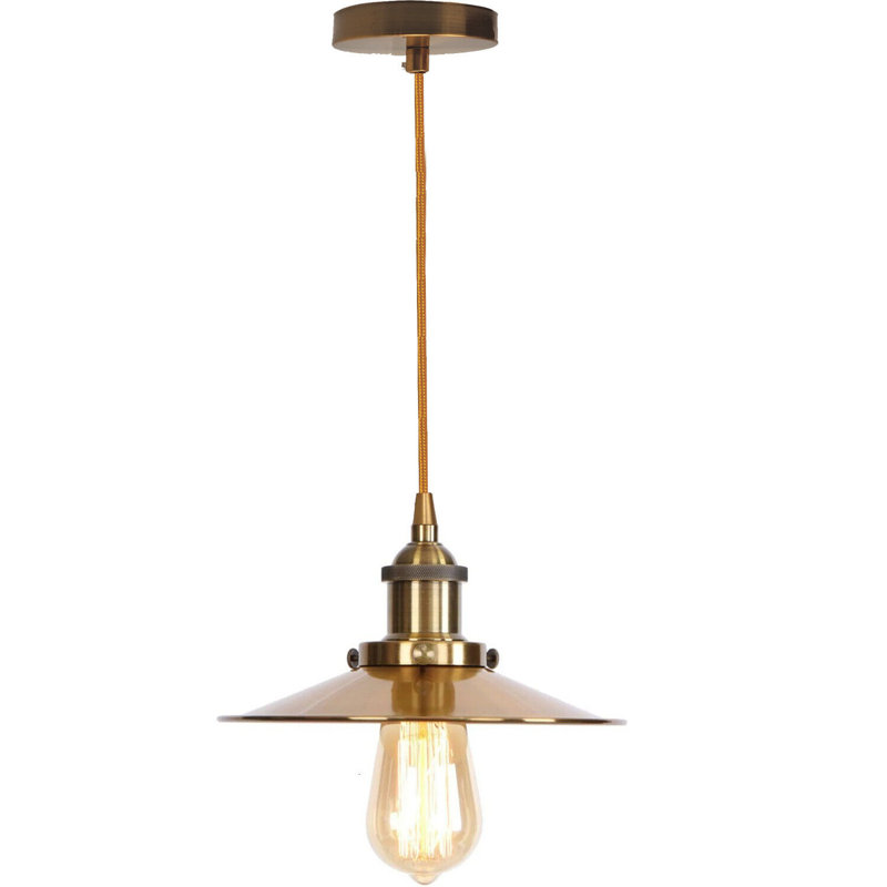 North Waterboro 1 - Light Single Pendant, Yellow Brass