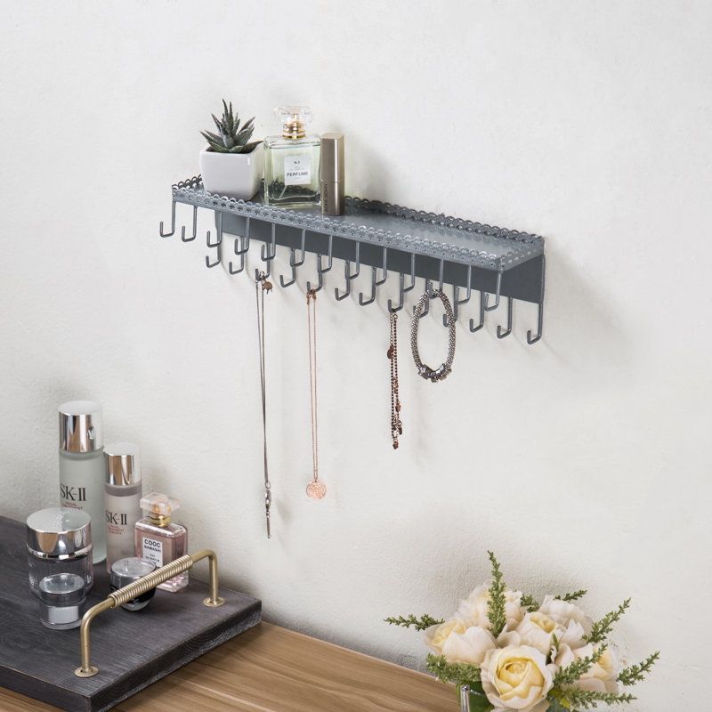 Wall Mounted Jewellery Holder, Silver
