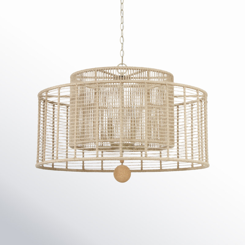 8 - Light Dimmable Drum Chandelier