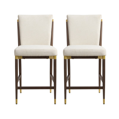 Ensemble de 2 tabourets modernes sans accoudoirs