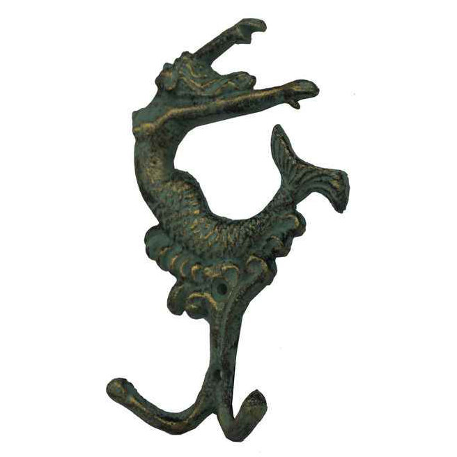 Crochet mural sirène Pfarr, Bronze antique
