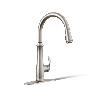 Kohler Bellera Touchless Pull Down Kitchen Faucet, Single-Handle Kitchen Sink Faucet with Three-Function Pull Down Sprayer