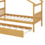 Lit simple en bois avec lit gigogne-512509990