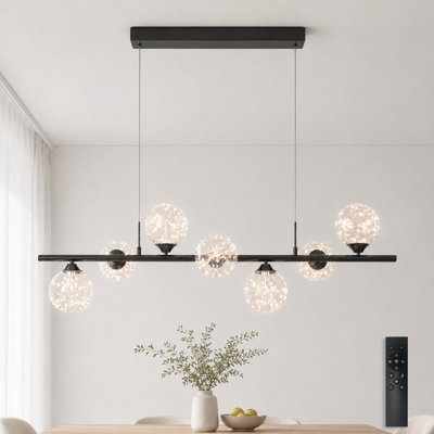 Nese 7 - Light LED Dimmable Kitchen Island Linear Pendant