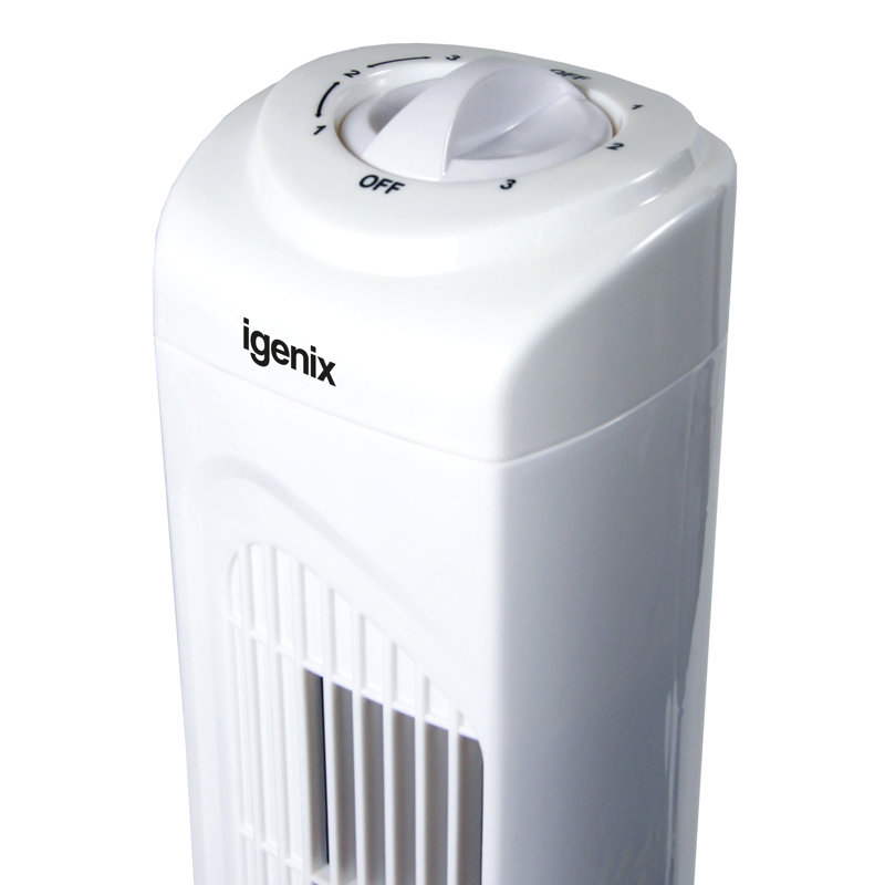 29 Inch Oscillating Tower Fan, White