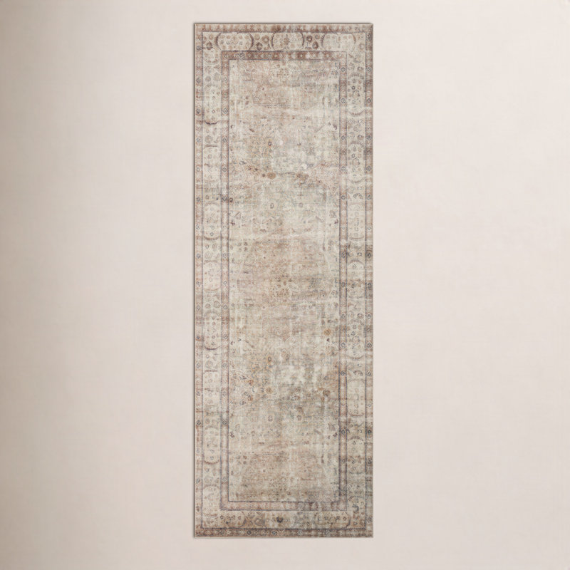 Tapis antique / sauge Loloi Margot CloudPile, Tapis de couloir 2 pi 6 po x 7 pi 6 po