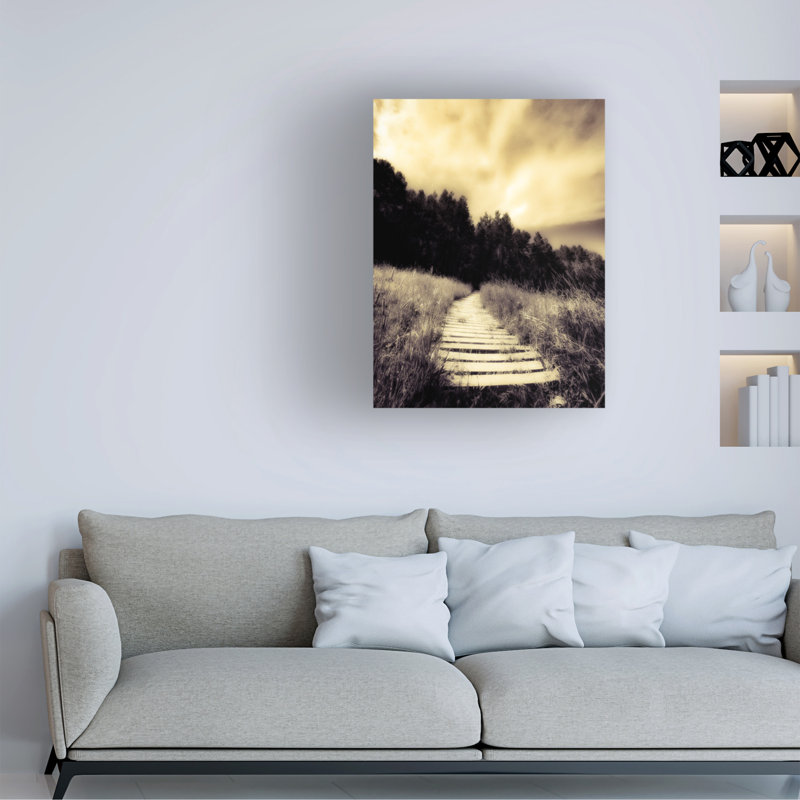 Art sur toile, "Randonnée dans la prairie", H 19 po x l 14 po