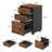 Modern 3-Drawer Rolling Vertical File Cabinet With Locking Casters,  Mobile Printer Stand For Home Office-1177238353