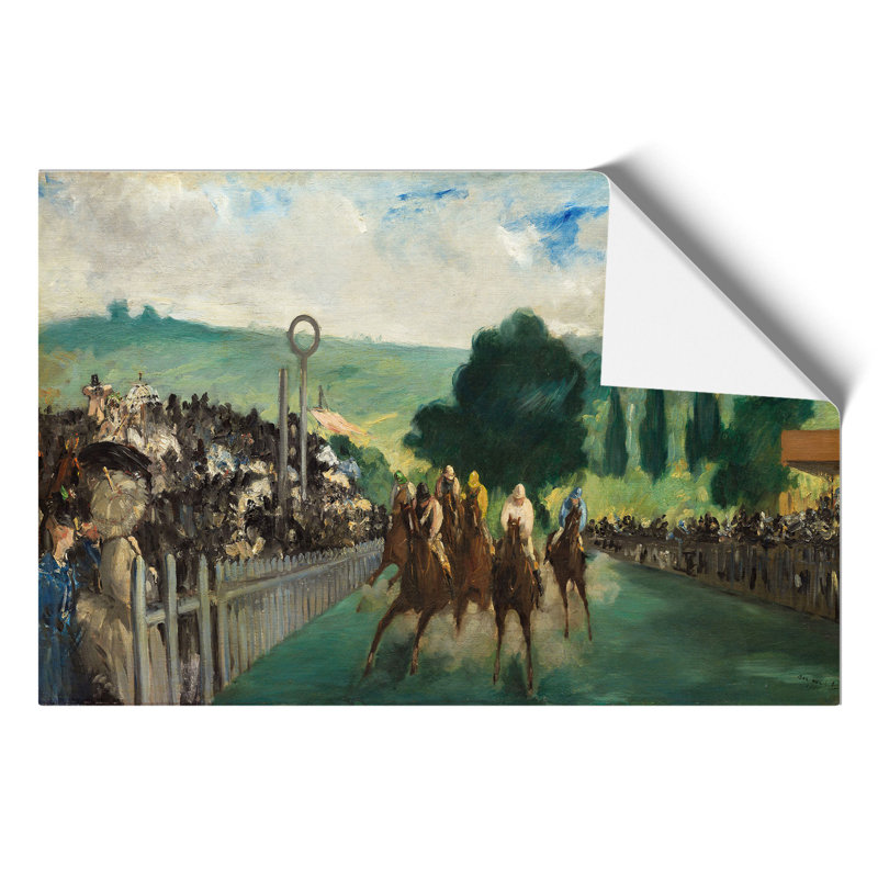 The Races at Longchamp by Edouard Manet - Frameless Print, 21cm H x 30cm W x 0.1cm D