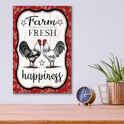  «Farm Fresh Happiness» par Elizabeth Tyndall, art mural en verre acrylique, 12 po x 16 po