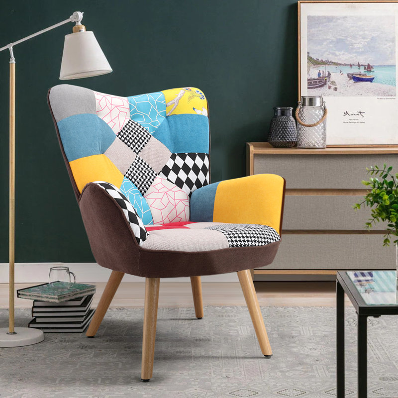Janig Velvet Wingback Chair
