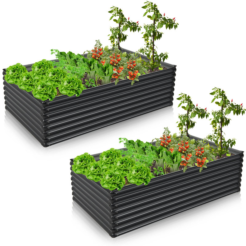 Lalena Metal Raised Garden Bed, 2