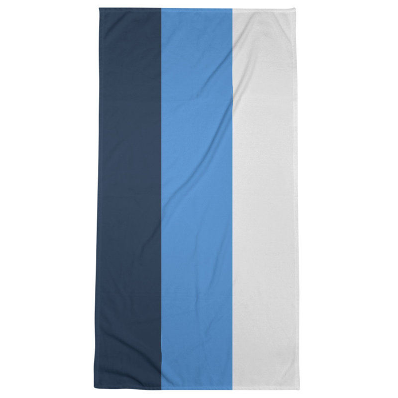 Microfiber Bath Towel, Tennessee Red Football Navy/Sky Blue/Light Gray