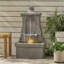 Fontaine d'extérieur 34,5 "haute Duffy, fontaine de plancher résistante aux intempéries