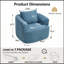 Chaise rembourrée pivotante à 360 degrés avec velours en peluche de qualité supérieure et assemblage facile-129427432-129427434