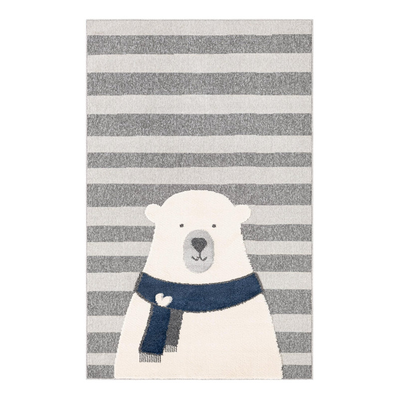Unique Loom Snowman Whimsy Kids Rug, Rectangle 5'3" x 8'