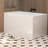 47" x 27.6" Standard Rectangular Freestanding Soaking Acrylic Small Bathtub with Integrated Seat for Small Space