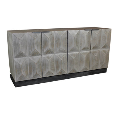 Buffet en bois de manguier de 67,3 po de largeur Bari