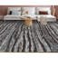 Wool Abstract Area Rug in Black/Dark Gray-70393359