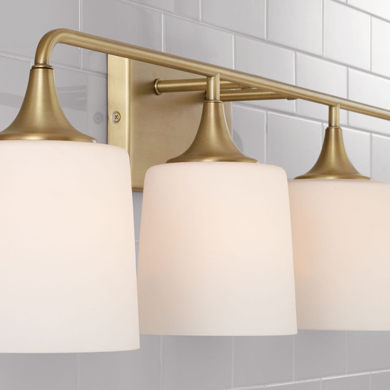 Newlyn Aged Brass 4-Light Dimmable Vanity Light