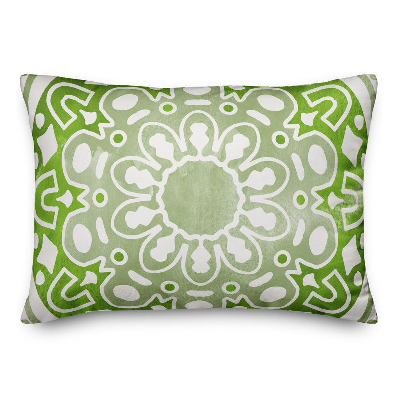 Housse et insert de coussin d'extérieur pour l'extérieur, Vert, Floral 4