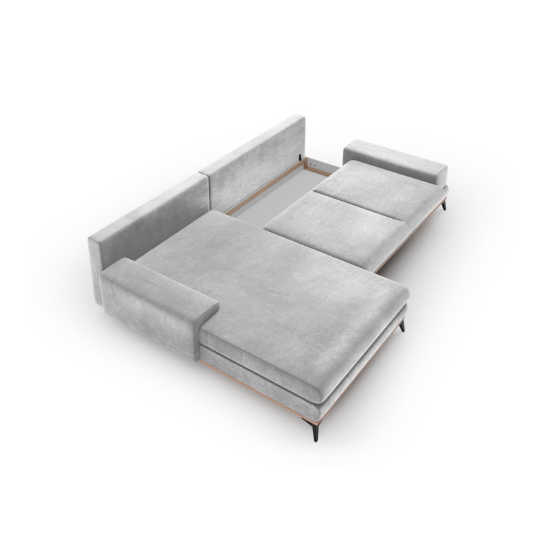 Cuiksa 5 Seater Sofa Bed, Light Grey, Left Hand Facing