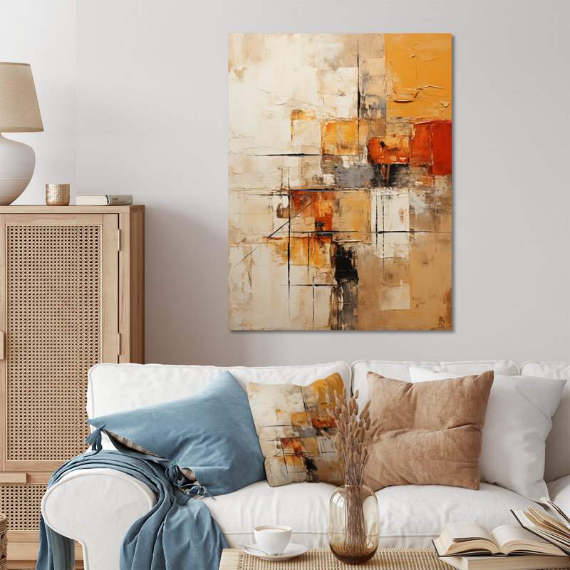 Décoration murale abstraite Yelow - Fractales en métal, H 20 po x l 12 po x P 1 po