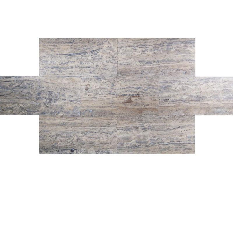 Carreau de sol et de mur en marbre 12 po x 12 po Travertine