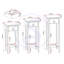 Dodge Rectangular Nesting Solid Wood Plant Stand