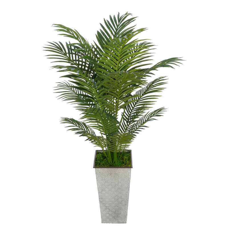 Palmier aréca de plancher artificiel dans un vase décoratif