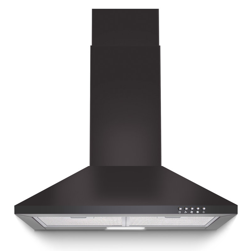 Hotte murale convertible Tieasy 450 pieds cubes par minute avec filtre en maille et lumière inclus, Argent argent, 30"