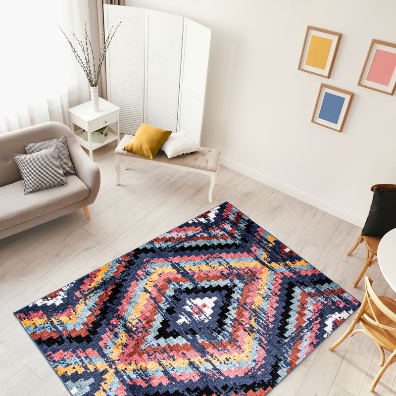Abdur-Rahim Geometric Indoor Rug, Rectangle 5'3" x 7'3"