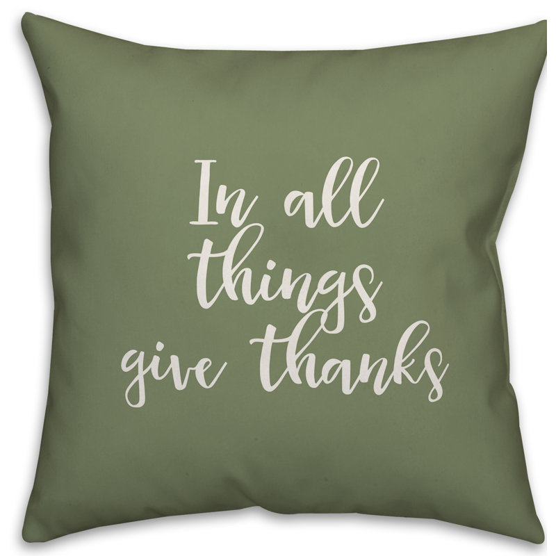  Coussin In All Things, Vert, Housse de coussin