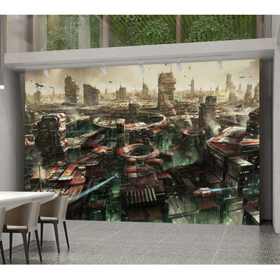 Papier peint de qualité supérieure - paysage urbain futuriste