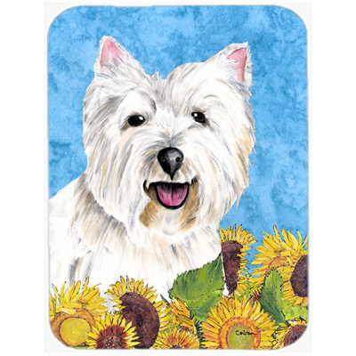 East Urban Home Westie Glass Cutting Board