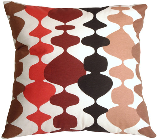 Lava Lamp Abstract Throw Pillow, Red