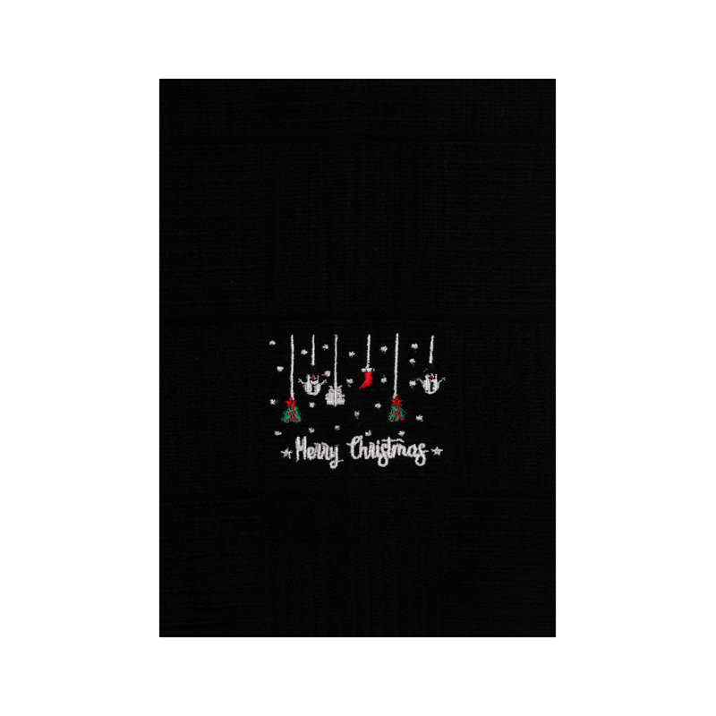 Lynox Cotton Jacquard Tea Towel Kitchen Towel, Black