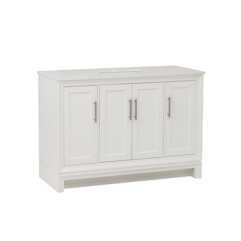 Anahem 48" Single Bathroom Vanity Set, White, 8" Widespread