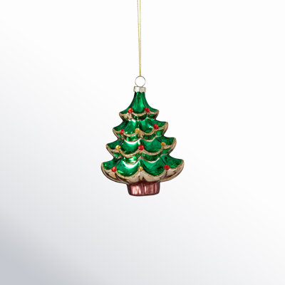 5" Christmas Retro Christmas Tree Ornament, Multicolor