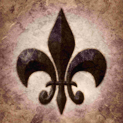 Fleur de lis, impression sur toile tendue