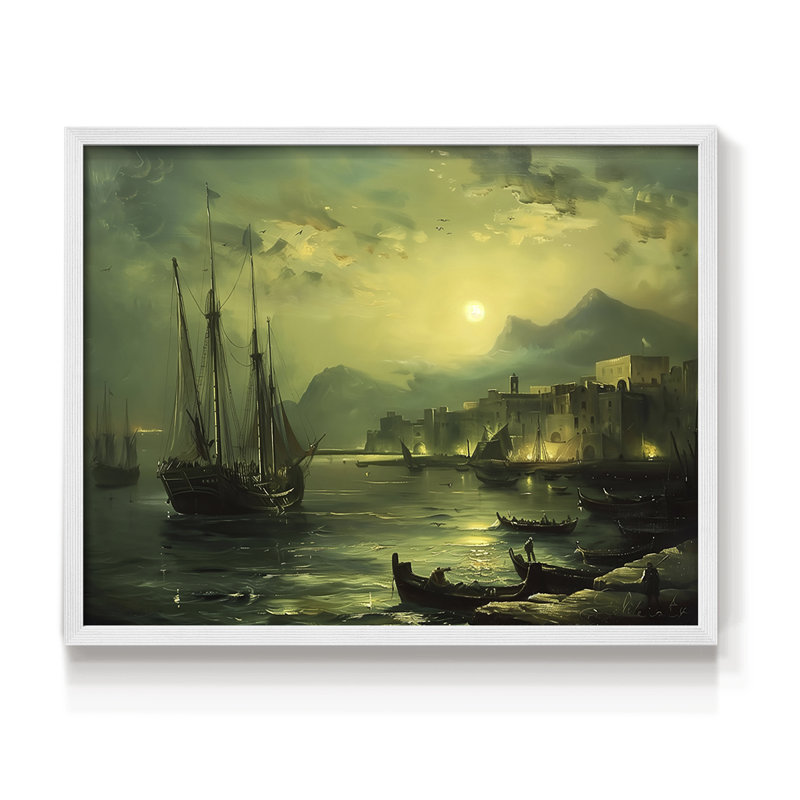 Landscape Series-CLXVI -Framed Print - Restickable, 8" H x 10" W, Blanc