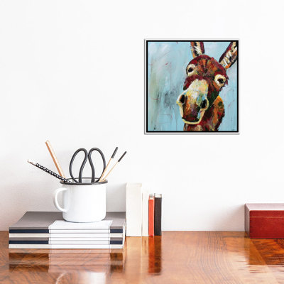 Bless international Funny Donkey On Canvas by Jennifer Seeley Painting ...